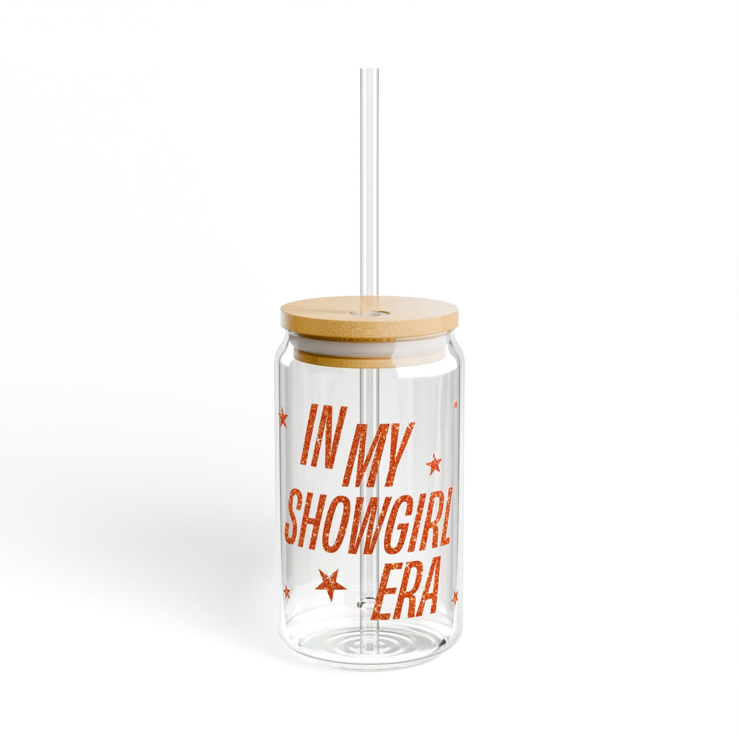 Showgirl Era Glass Cup with Straw