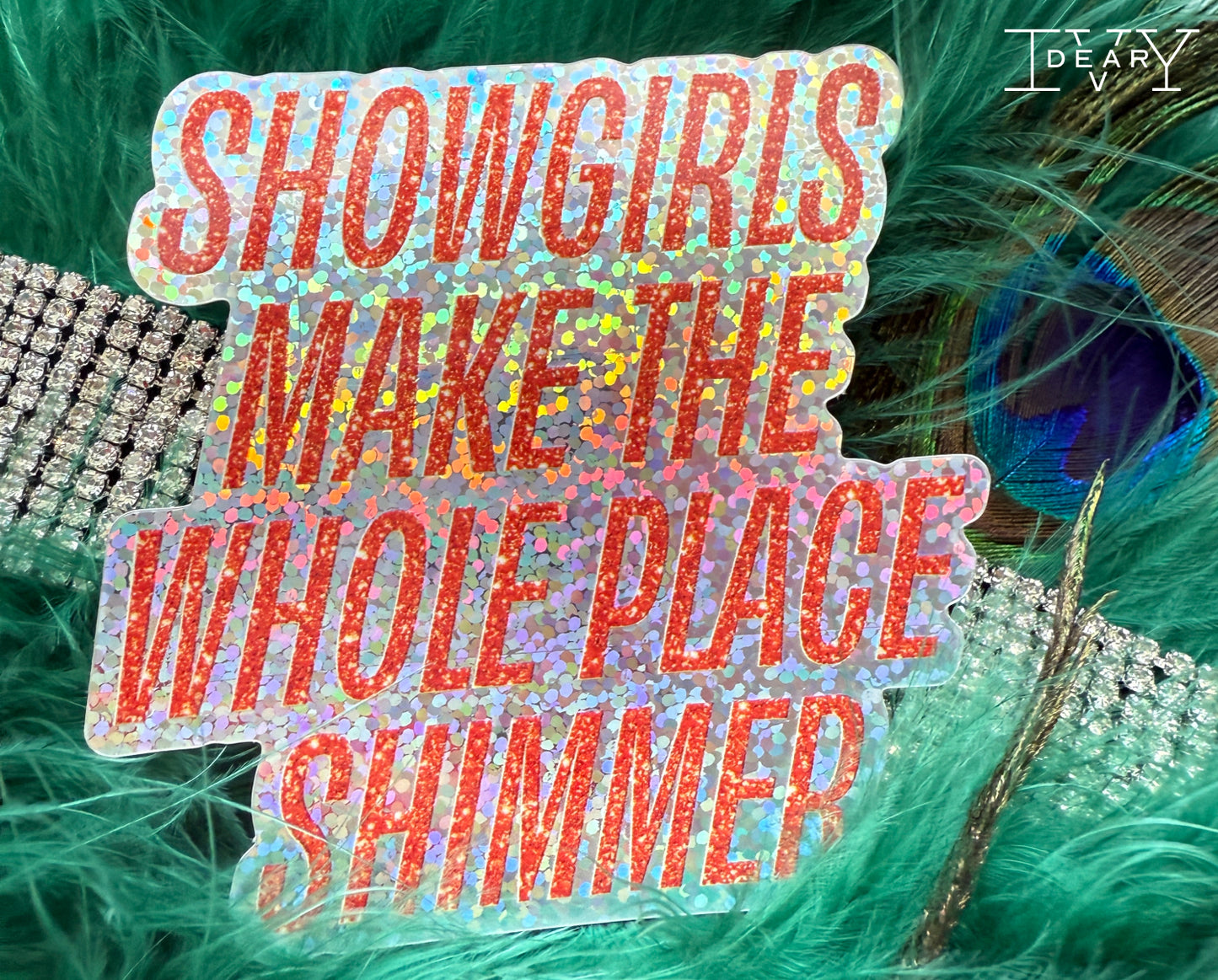 Showgirl Glitter Sticker