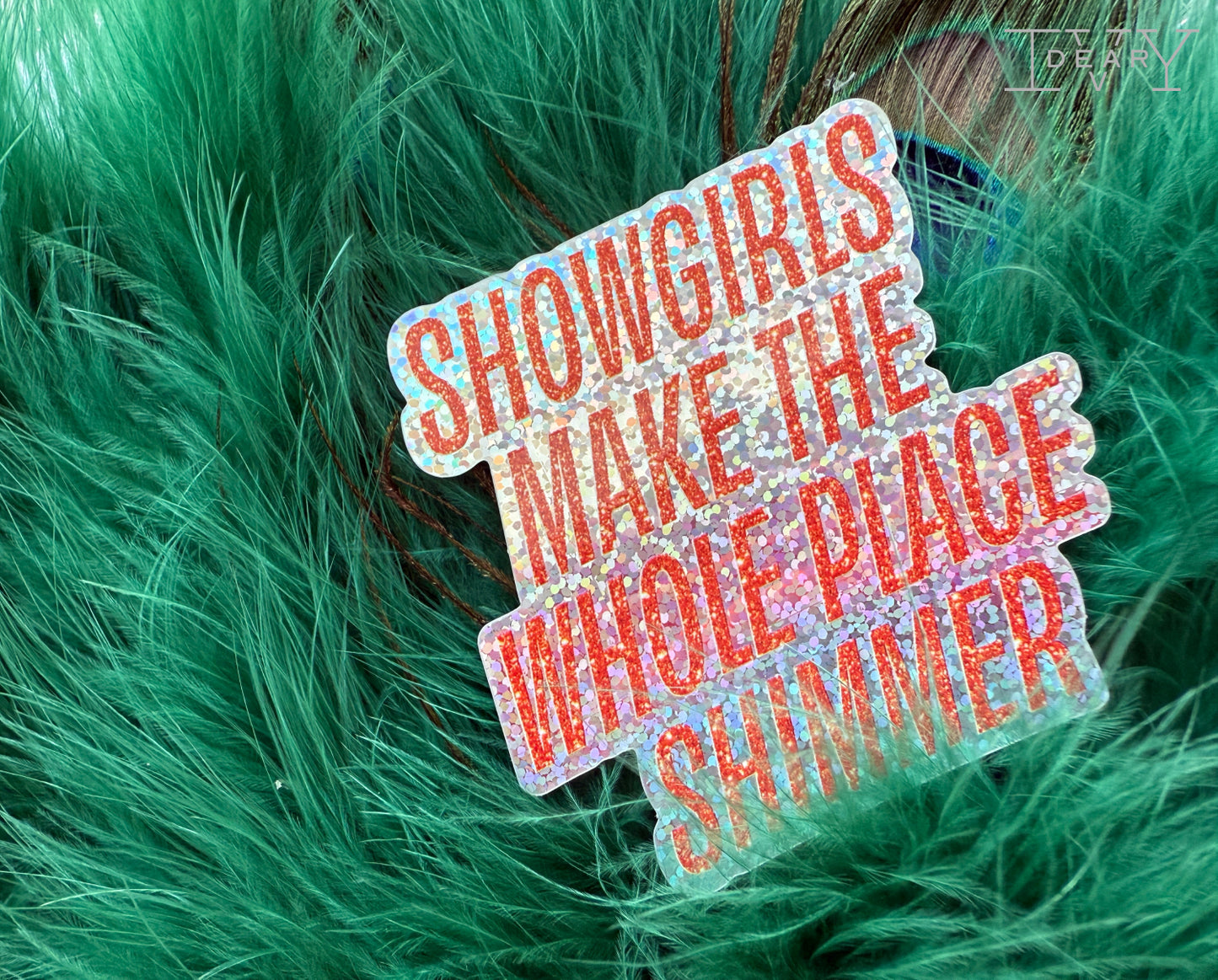 Showgirl Glitter Sticker