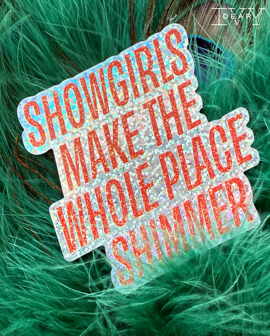 Showgirl Glitter Sticker