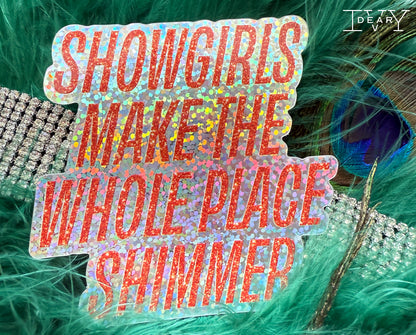 Showgirl Glitter Sticker
