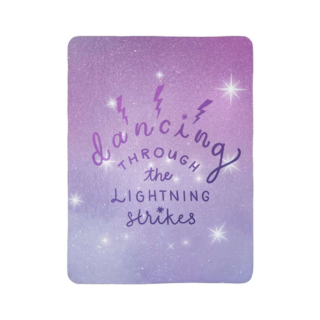 Dancing Through the Lightning Strikes Fleece Sherpa Blanket - Dear Ivy Design Studio