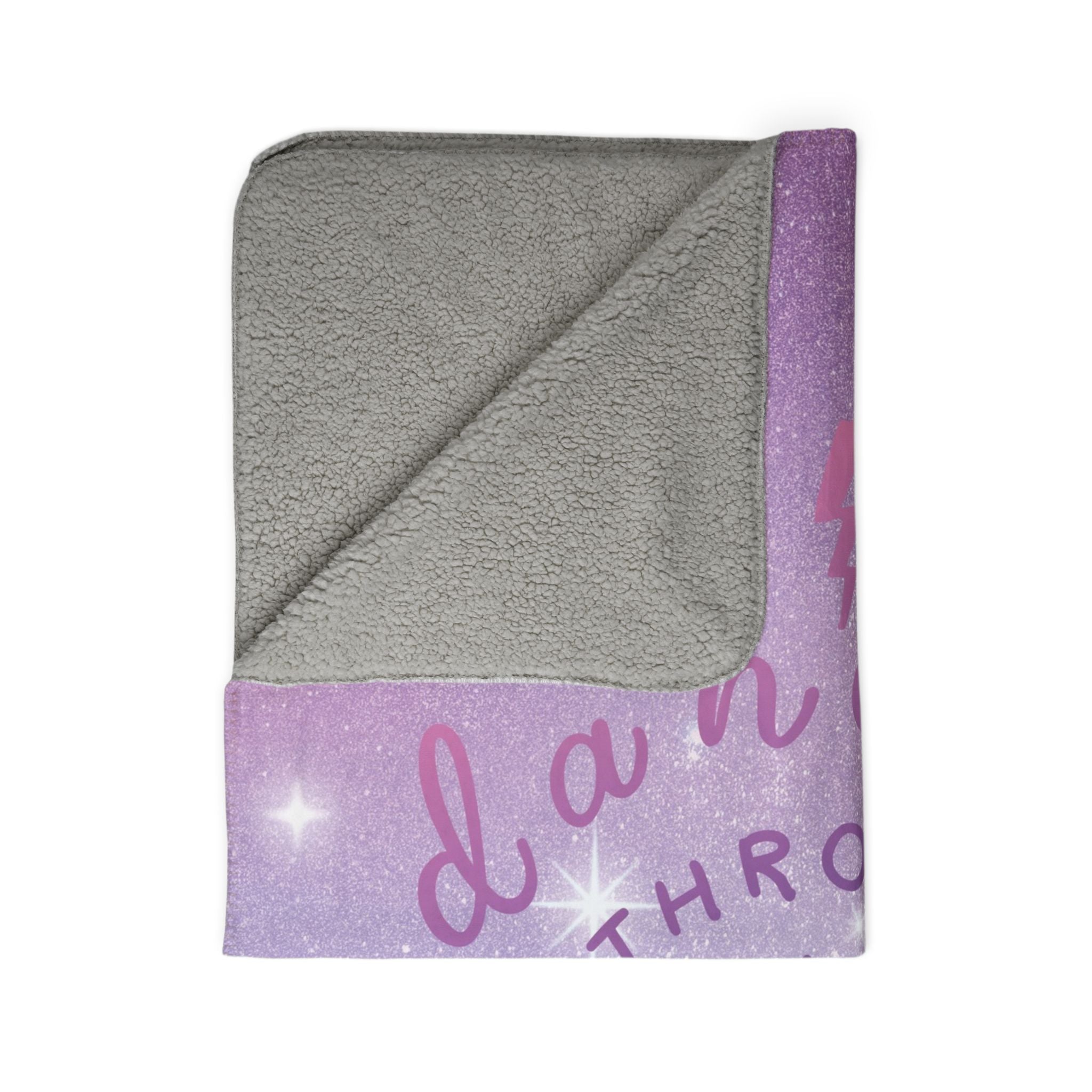 Dancing Through the Lightning Strikes Fleece Sherpa Blanket - Dear Ivy Design Studio
