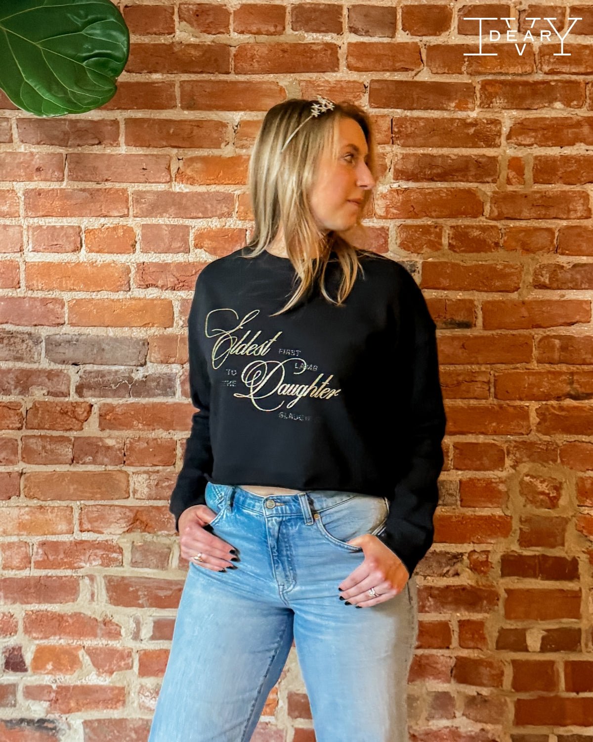 Eldest Daughter Crop Sweatshirt - Dear Ivy Design Studio