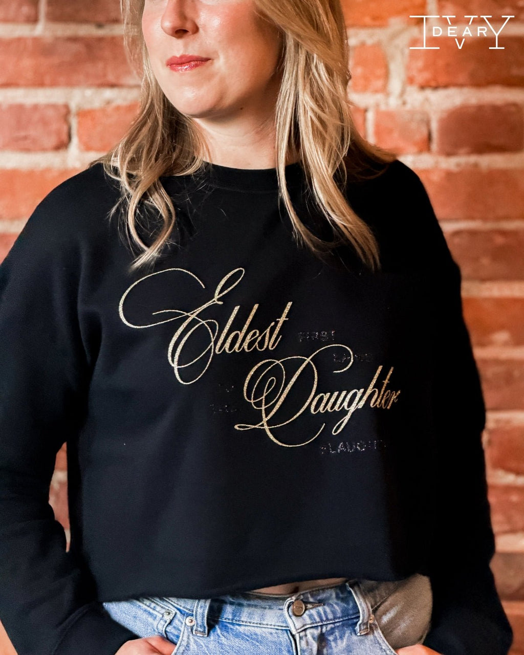 Eldest Daughter Crop Sweatshirt - Dear Ivy Design Studio