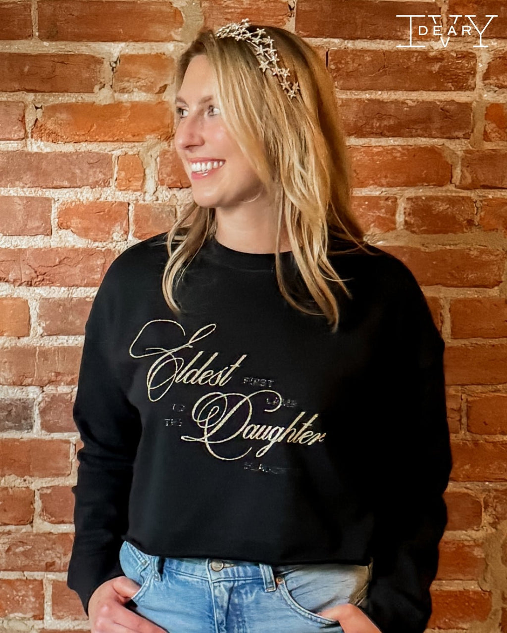 Eldest Daughter Crop Sweatshirt - Dear Ivy Design Studio