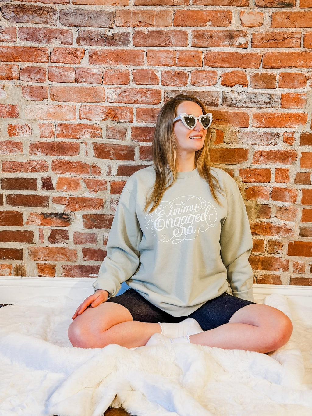 Engaged Era Sweatshirt - Sage Green Special Edition - Dear Ivy Design Studio