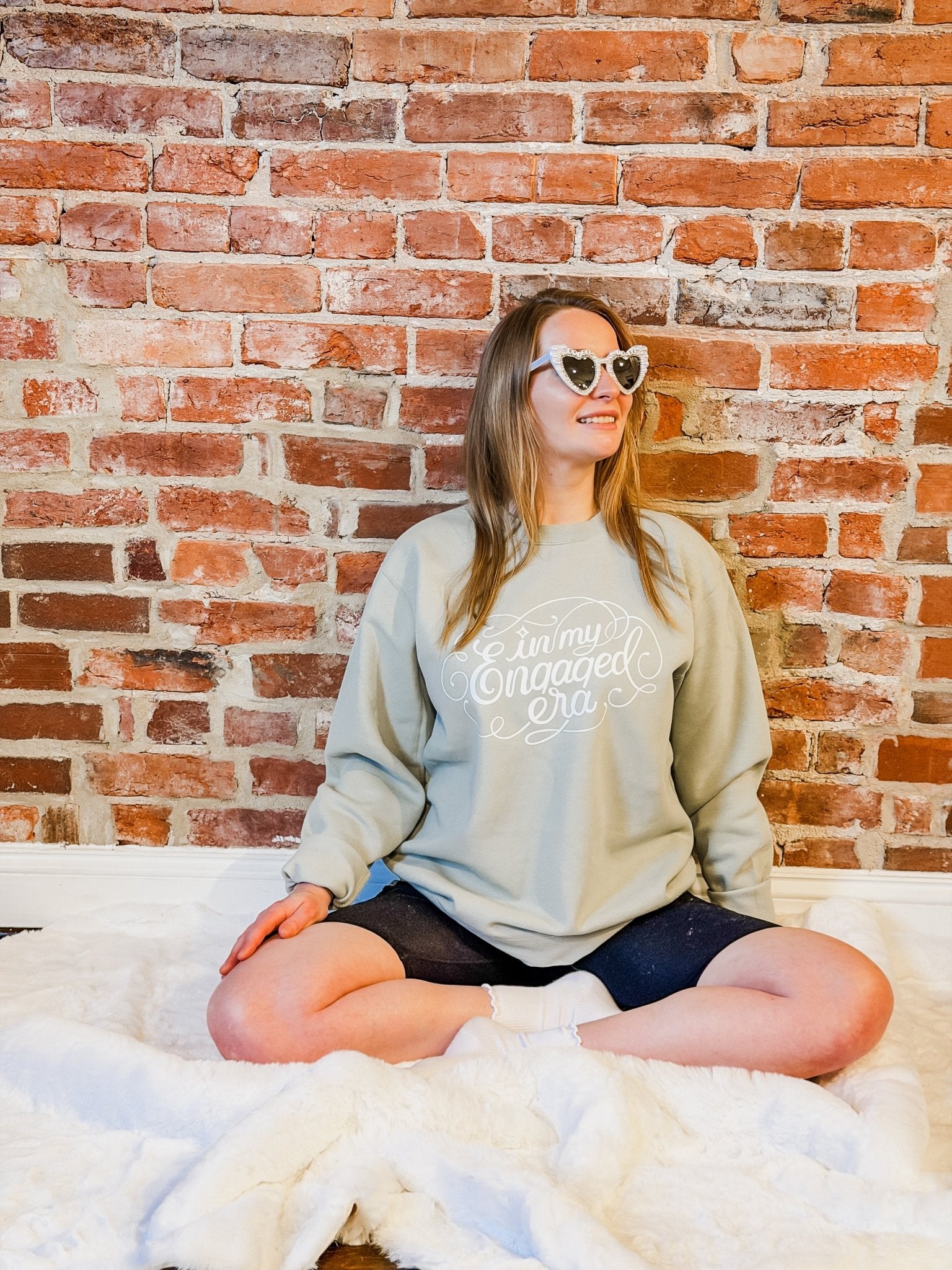 Engaged Era Sweatshirt - Sage Green Special Edition - Dear Ivy Design Studio