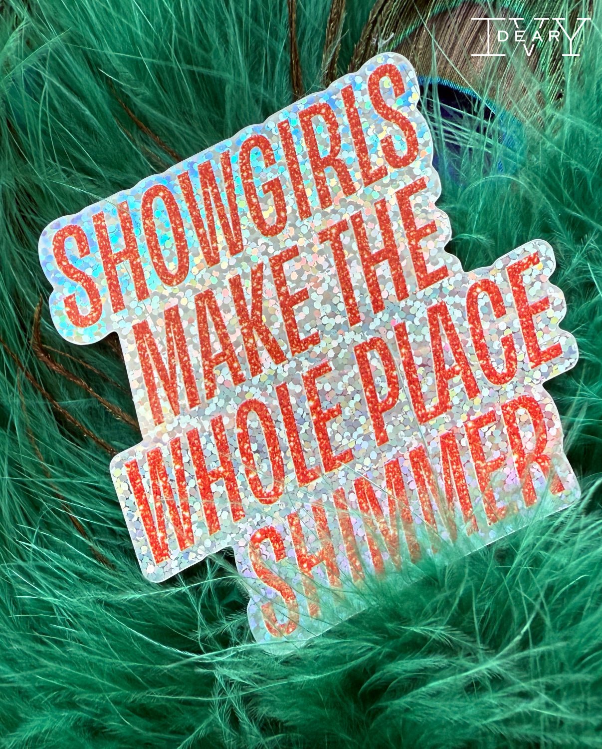 Showgirl Glitter Sticker - Dear Ivy Design Studio