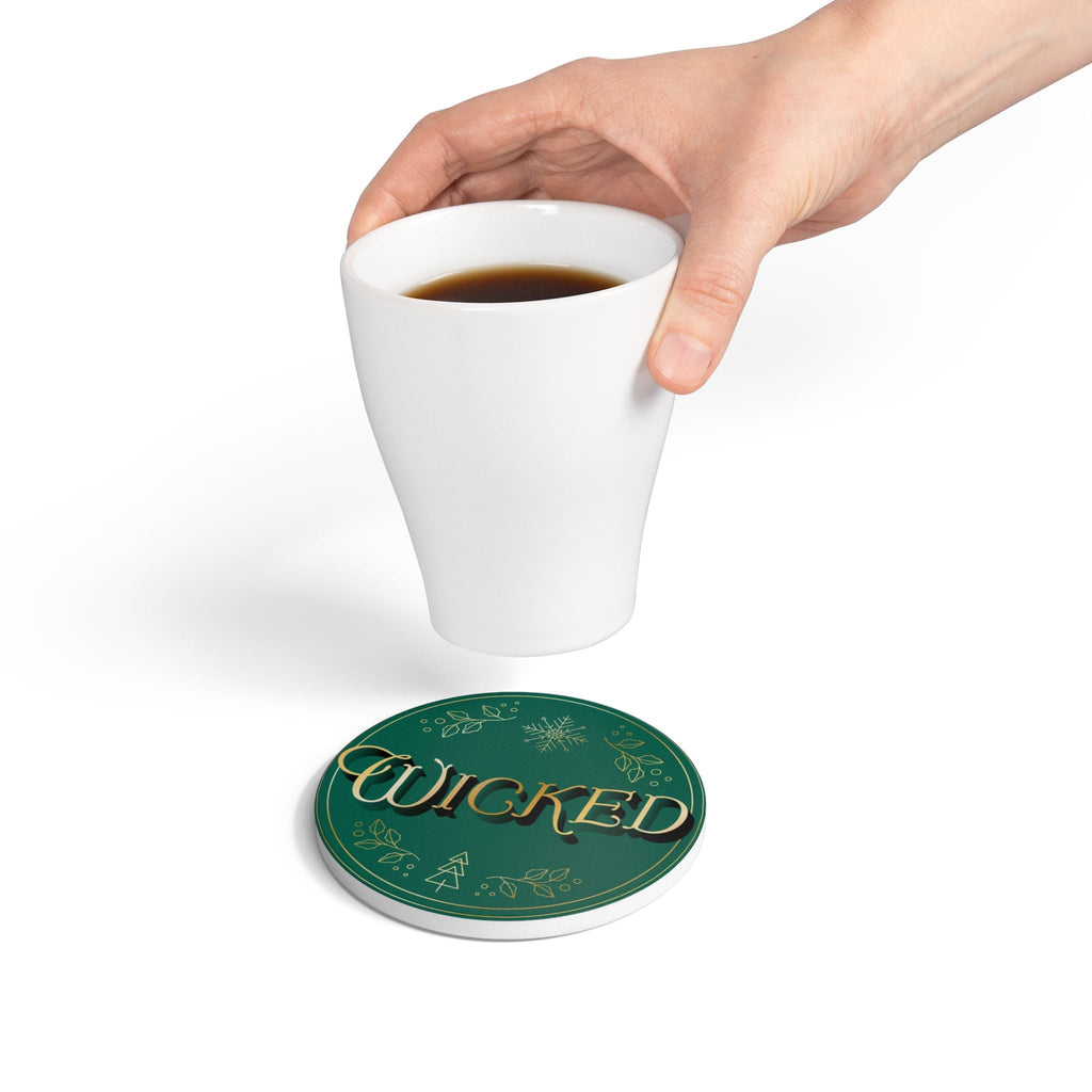 Wicked Holiday Coaster: Wicked For Good Christmas Cork Coaster - Home Decor - Dear Ivy Design Studio