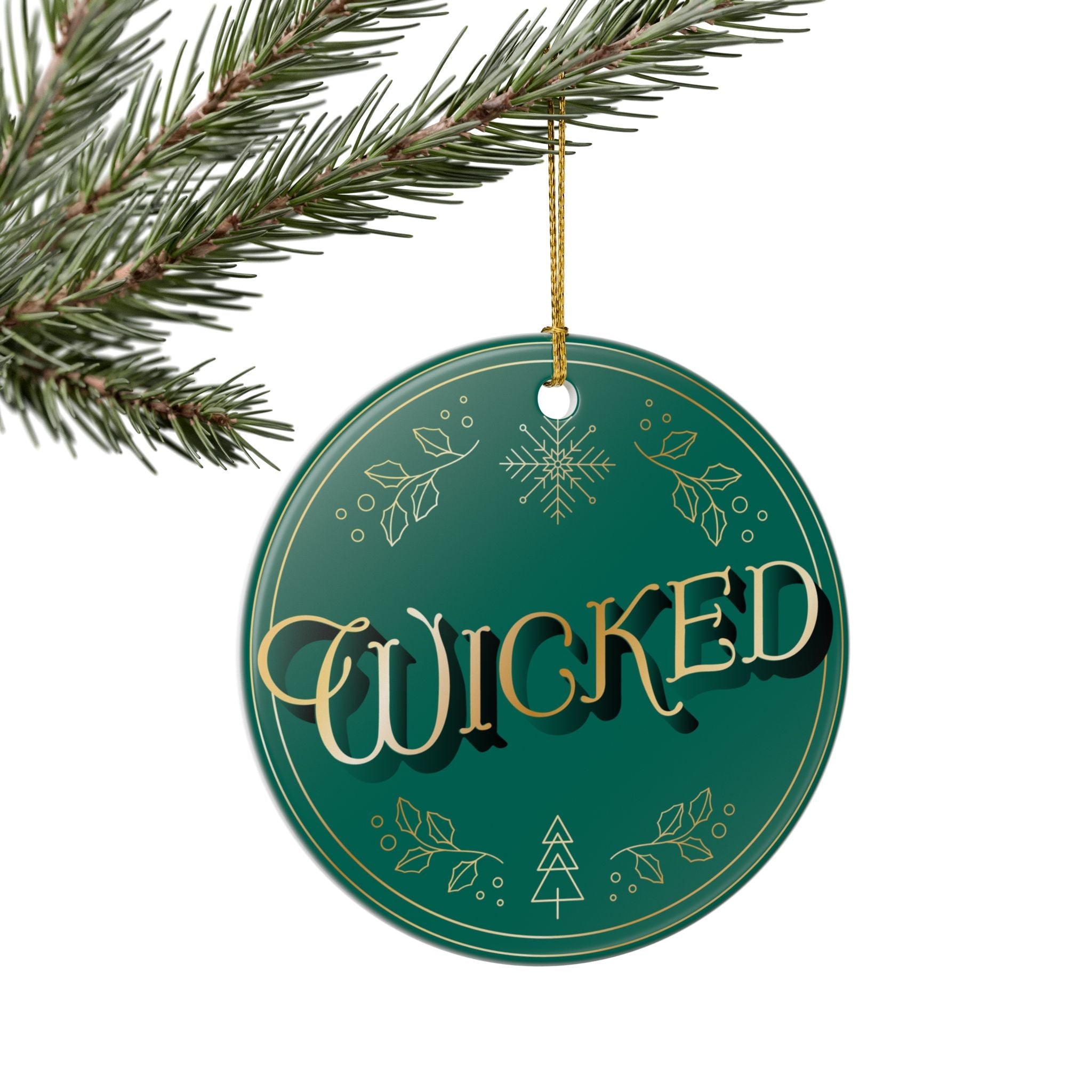 Wicked Ornament: For Good Christmas Ornament Gift, Double Sided - Home Decor - Dear Ivy Design Studio